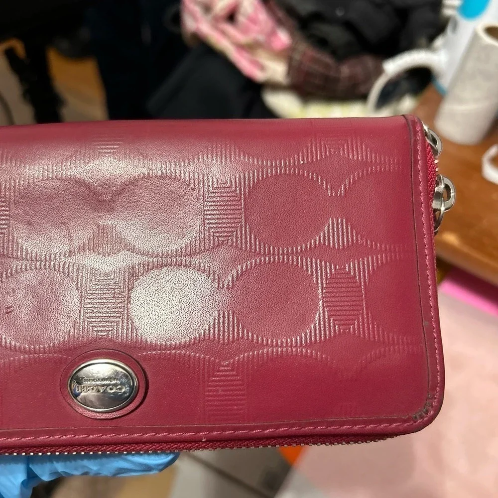 Coach Peyton OP Art Red Accordion Style Wallet - “Georgina”